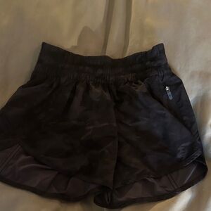 LuluLemon Hotty Hot Black Camo Shorts